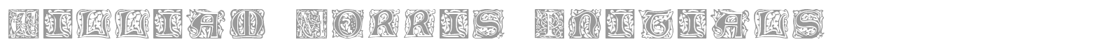 William Morris Initials font preview