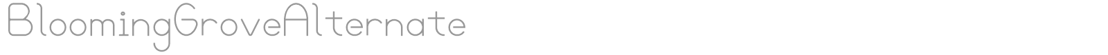 Blooming Grove font preview