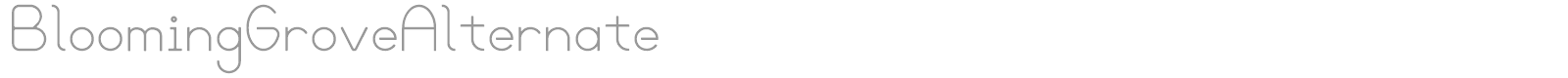 Blooming Grove font preview
