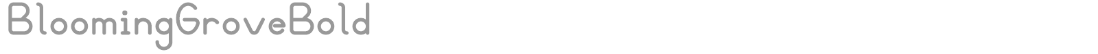 Blooming Grove font preview