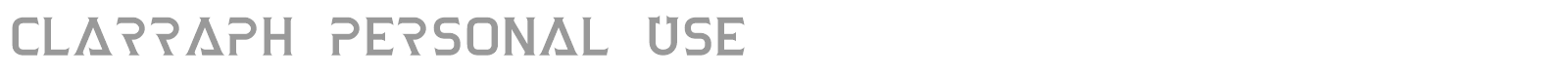 Clarraph font preview