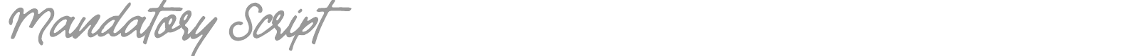 Mandatory Script font preview