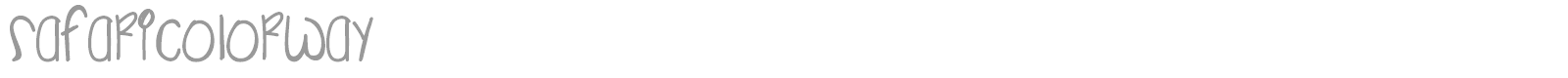 Safari Colorway font preview