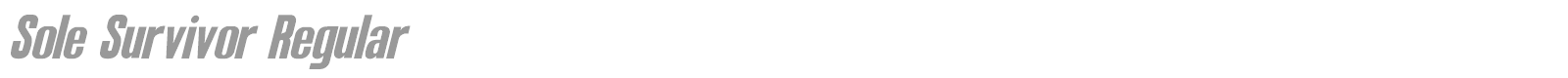 Sole Survivor font preview
