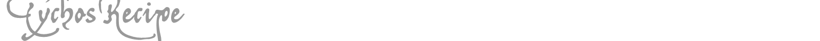 Tychos Recipe font preview