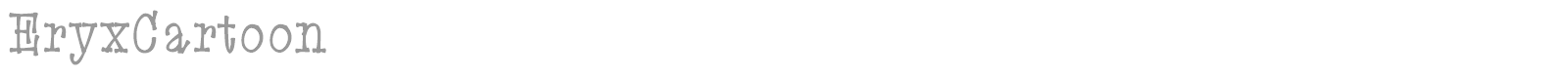 Eryx Cartoon font preview