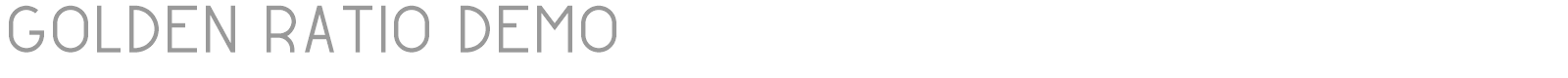 Golden Ratio font preview