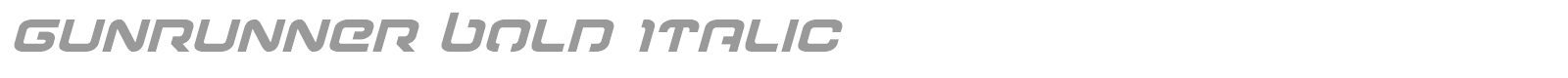 Gunrunner font preview