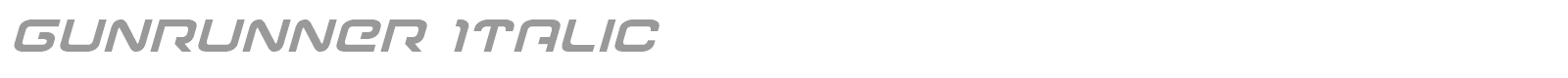 Gunrunner font preview