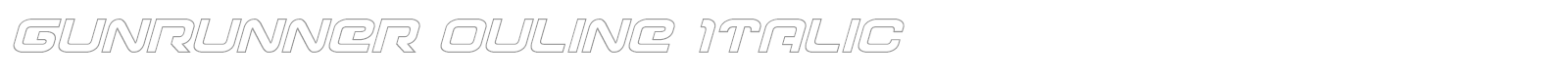 Gunrunner font preview