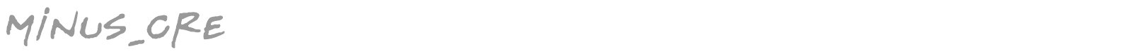 Minus Cre font preview