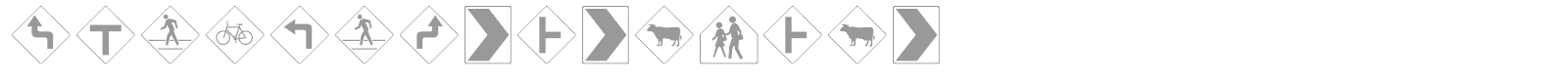 RoadSign + Warning font preview