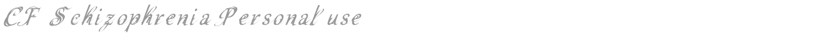 CF Schizophrenia font preview