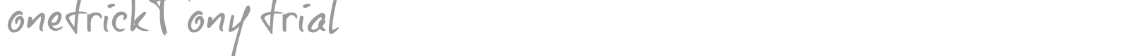 Onetrick Tony font preview