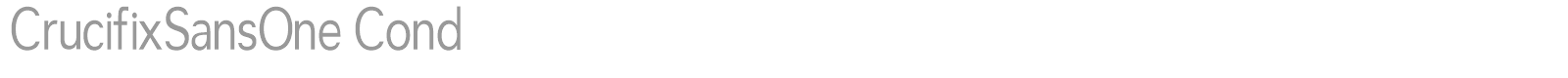 Crucifix Sans One font preview