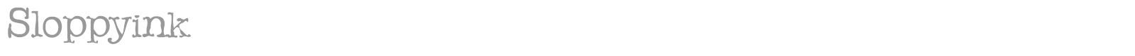Sloppy Ink font preview