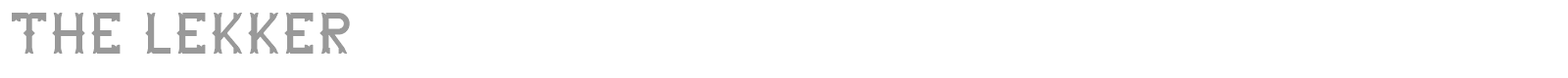 The Lekker font preview