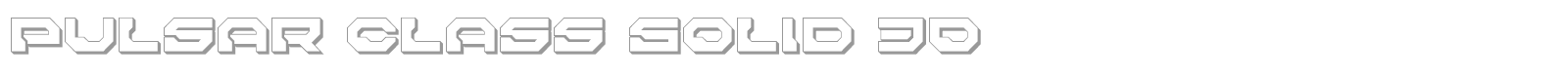 Pulsar Class Solid font preview