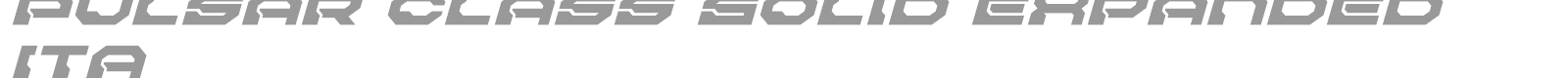 Pulsar Class Solid font preview