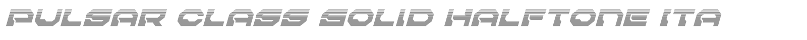 Pulsar Class Solid font preview