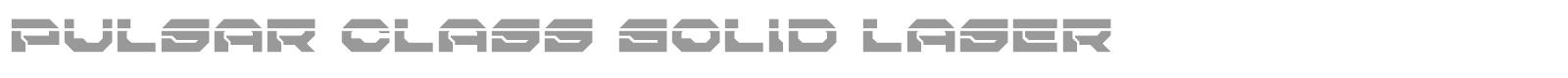 Pulsar Class Solid font preview
