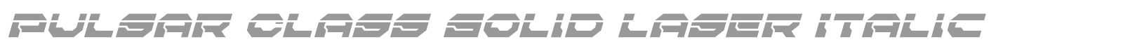 Pulsar Class Solid font preview