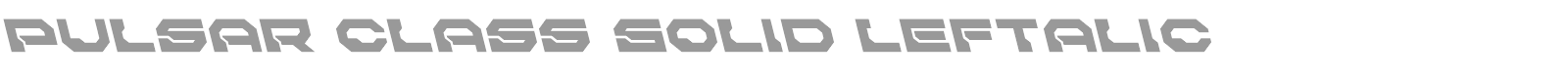 Pulsar Class Solid font preview