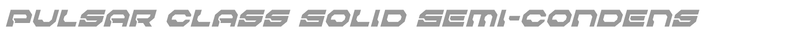 Pulsar Class Solid font preview