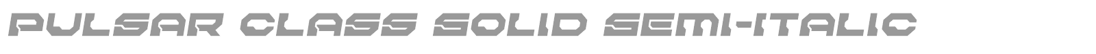 Pulsar Class Solid font preview