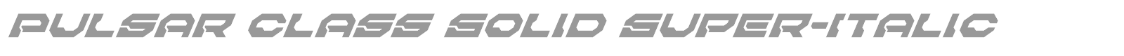 Pulsar Class Solid font preview