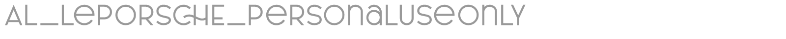AL LePorsche font preview