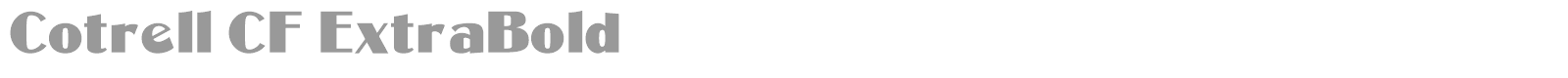 Cotrell CF font preview