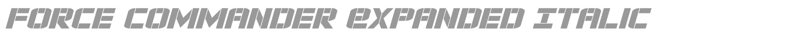 Force Commander font preview