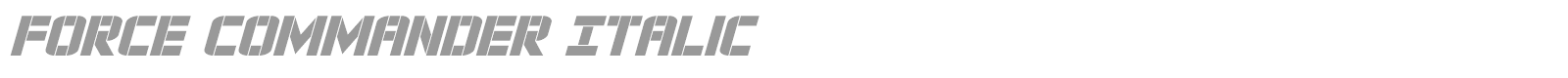 Force Commander font preview