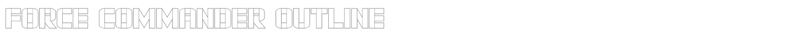 Force Commander font preview