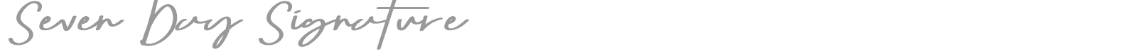 Seven Day Signature font preview