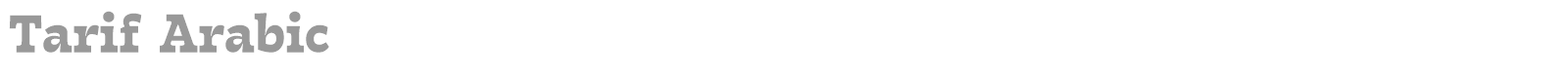 Tarif Arabic font preview