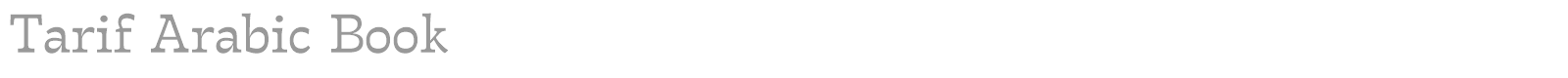 Tarif Arabic font preview