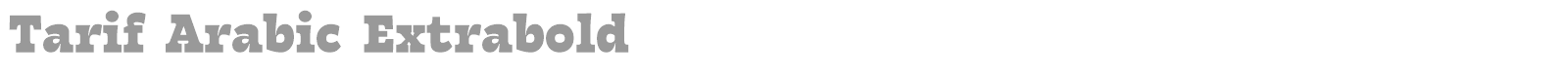 Tarif Arabic font preview