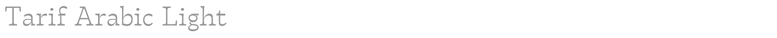 Tarif Arabic font preview