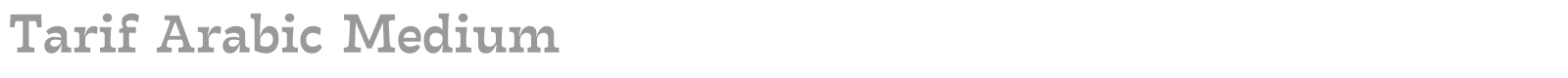 Tarif Arabic font preview