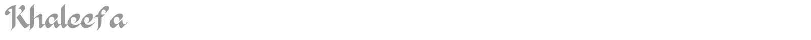 Khaleefa font preview