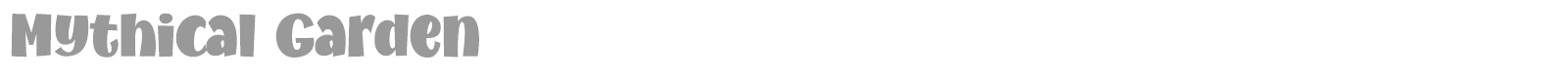 Mythical Garden font preview
