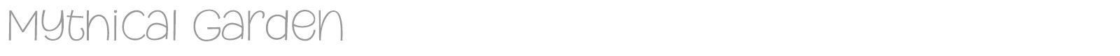 Mythical Garden font preview