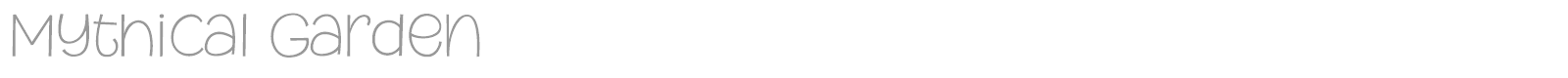 Mythical Garden font preview