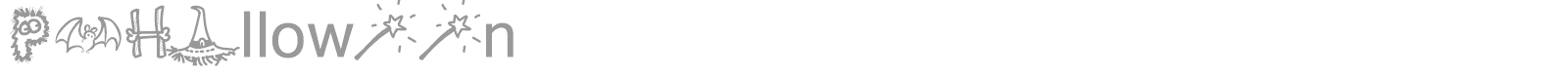 PW Halloween font preview