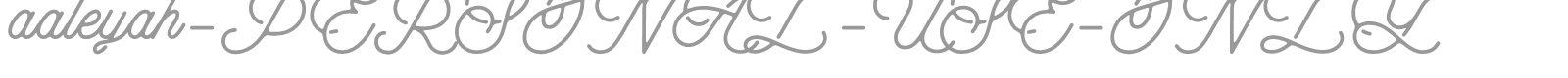 Aaleyah font preview