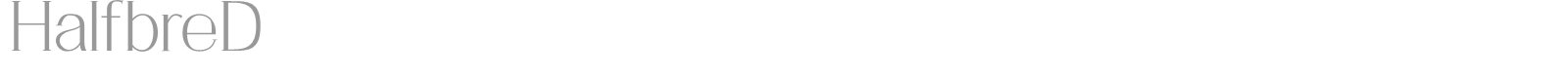 HalfbreD font preview