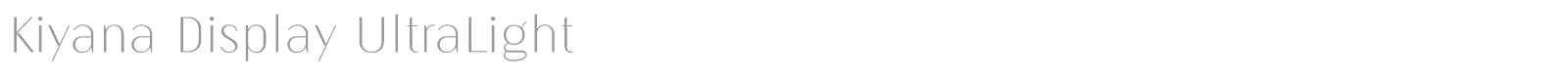 Kiyana Display font preview