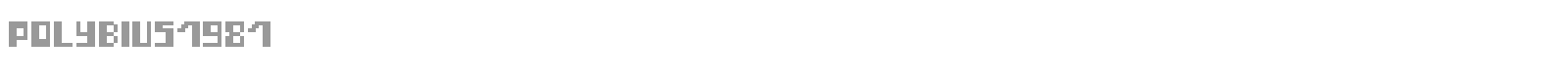 Polybius1981 font preview